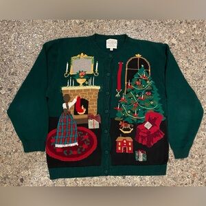 Susan Bristol Vintage Sweater with Festive Design